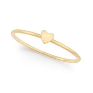 Lola Ade 14k Gold-Plated Heart Accent Stack Ring #173